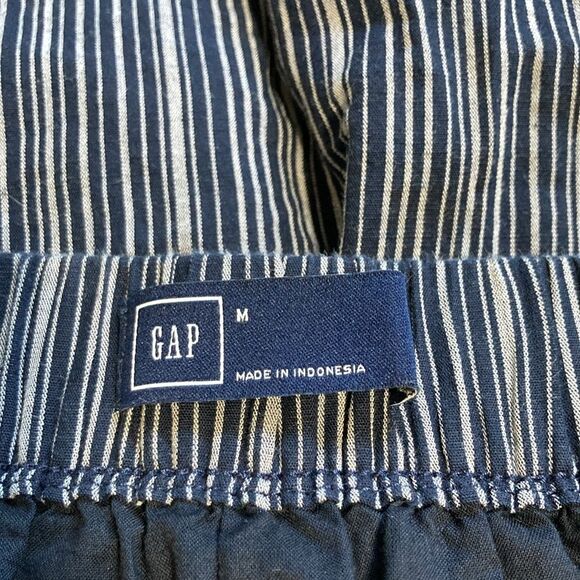 GAP Linen Nautical Navy Blue White Gray Stripes Lined Mini Skirt Womens Medium - Picture 10 of 14